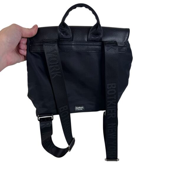 Botkier New York Black Trigger Canvas Mini Backpack Purse Adjustable Straps - Picture 2 of 7
